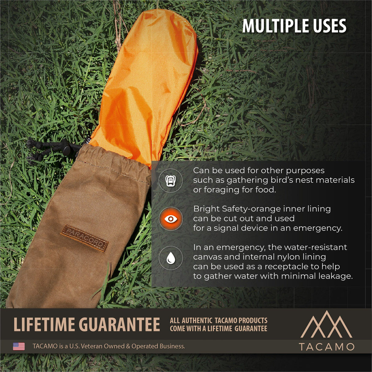 Canvas Bushcraft Bag for Paracord from TITAN Survival