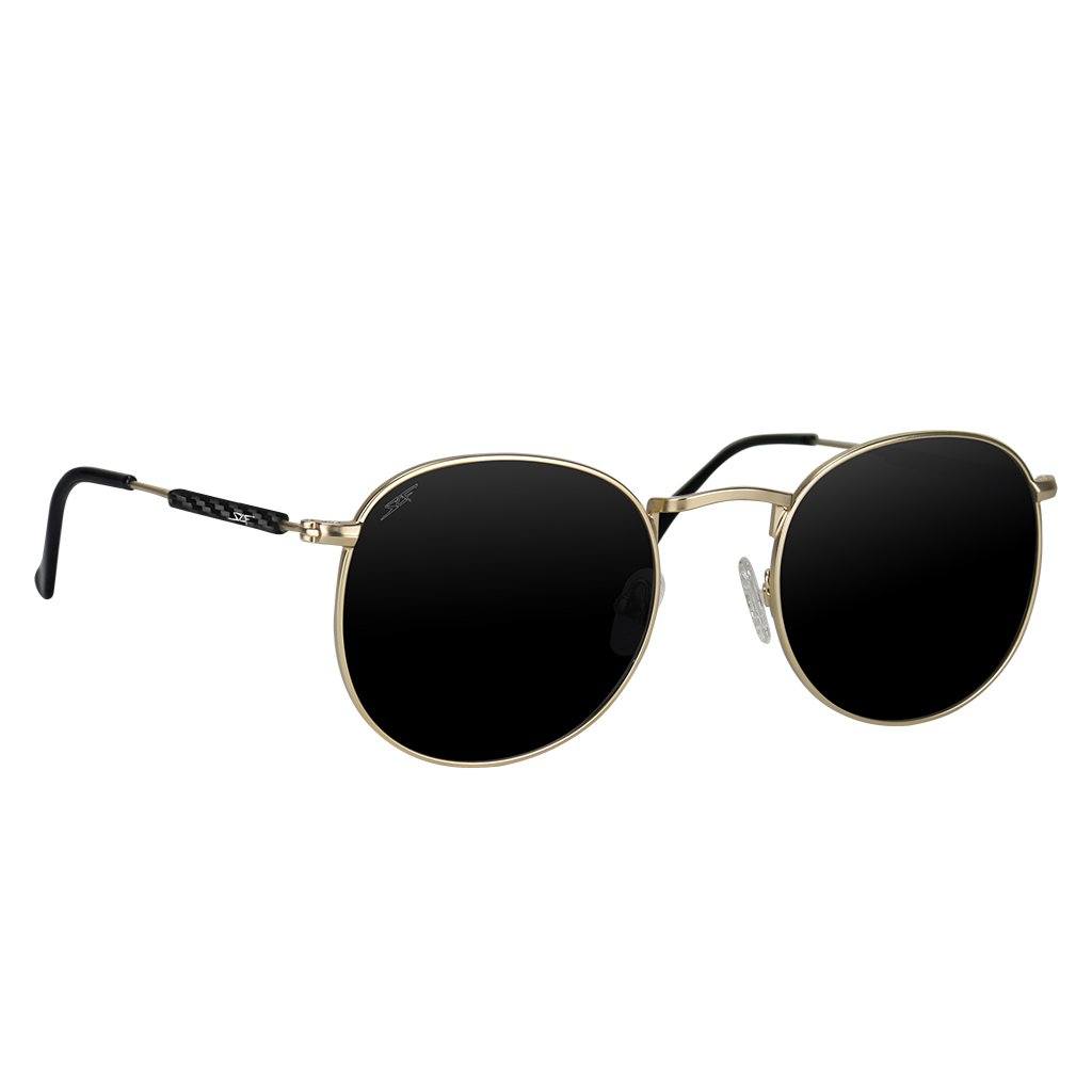 ●CAPTAIN● Real Carbon Fiber Sunglasses (Polarized Lens | Carbon Fiber Temples | Gold) from Simply Carbon Fiber