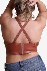 Nude Shade Faux Leather Bralette from Naked Rebellion