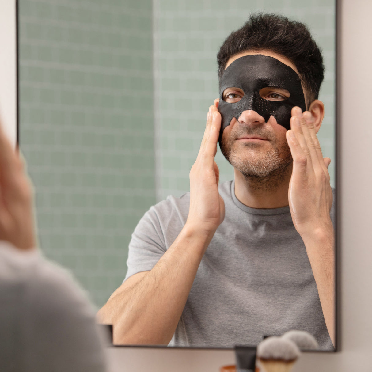 Bamboo Charcoal Sheet Mask + Beard Oil From Cardon