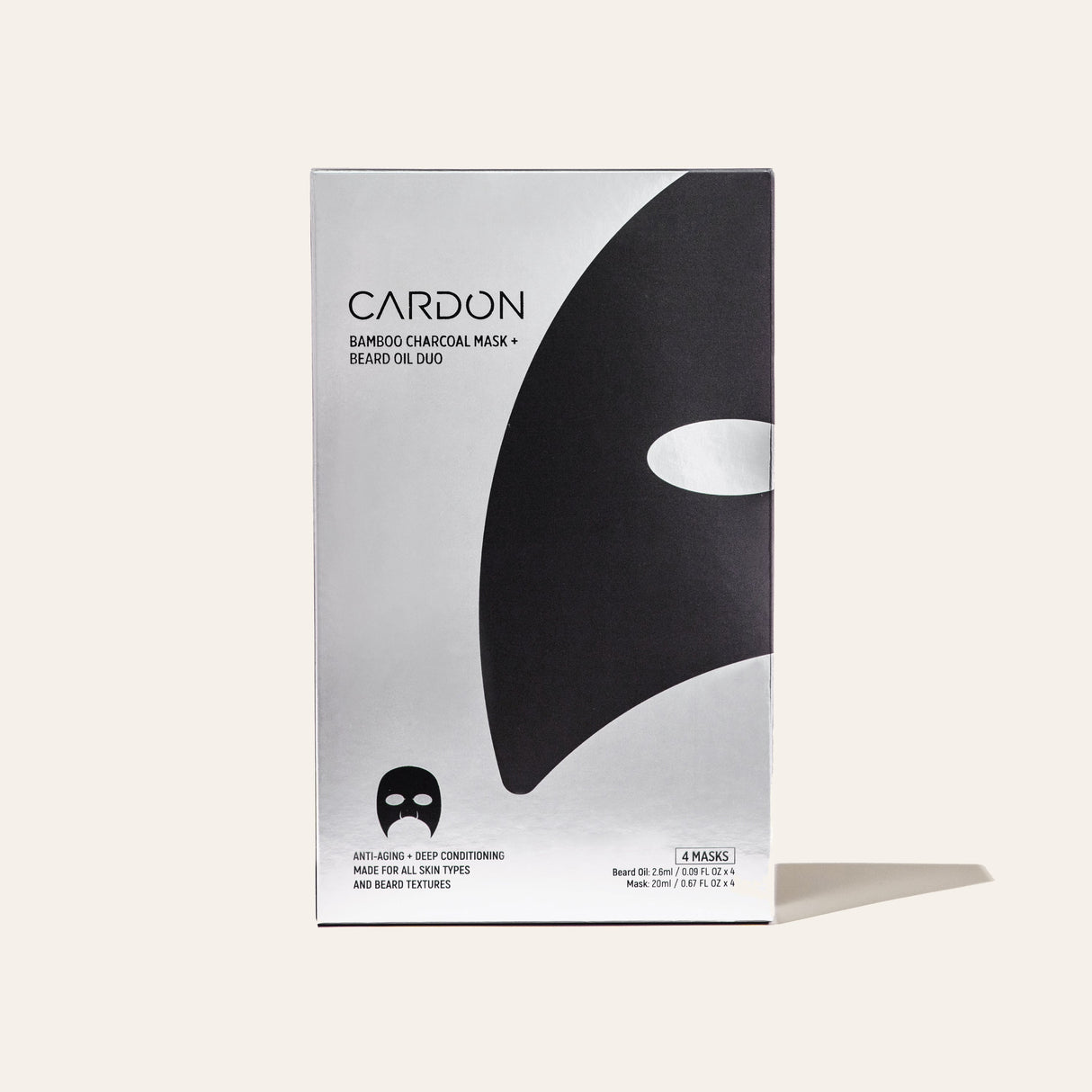 Bamboo Charcoal Sheet Mask + Beard Oil From Cardon