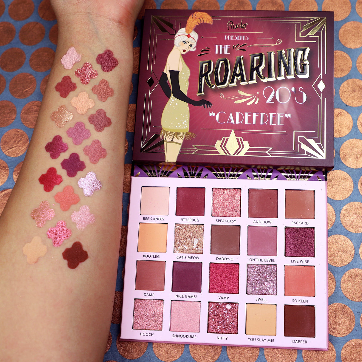 The Roaring 20's Eyeshadow Palette - Carefree from Rude Cosmetics
