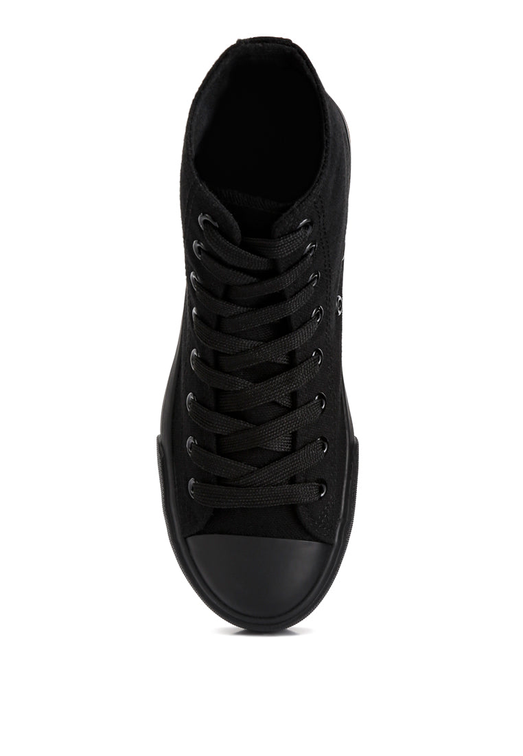 Carew Solid Canvas High Top Sneakers from London Rag International