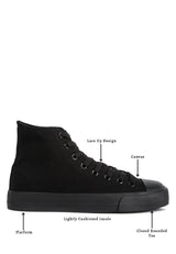 Carew Solid Canvas High Top Sneakers from London Rag International