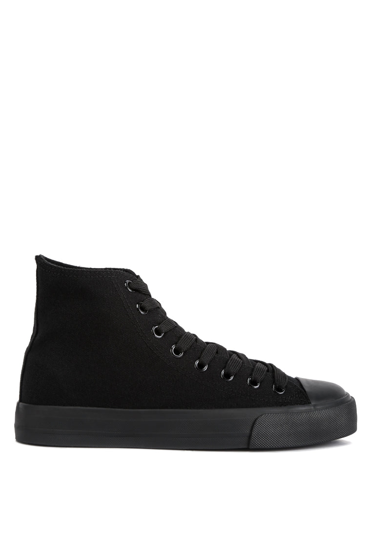 Carew Solid Canvas High Top Sneakers from London Rag International