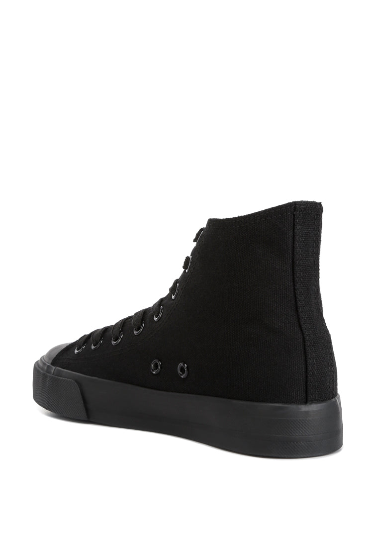 Carew Solid Canvas High Top Sneakers from London Rag International