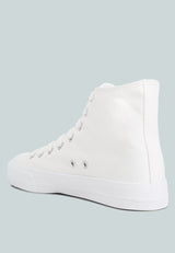 Carew Solid Canvas High Top Sneakers from London Rag International