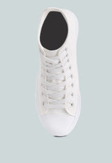 Carew Solid Canvas High Top Sneakers from London Rag International