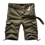 Patterned Button Cotton Cargo Trousers Shorts Strap from Kawaii Stop