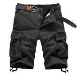 Patterned Button Cotton Cargo Trousers Shorts Strap from Kawaii Stop