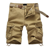 Patterned Button Cotton Cargo Trousers Shorts Strap from Kawaii Stop
