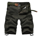 Patterned Button Cotton Cargo Trousers Shorts Strap from Kawaii Stop