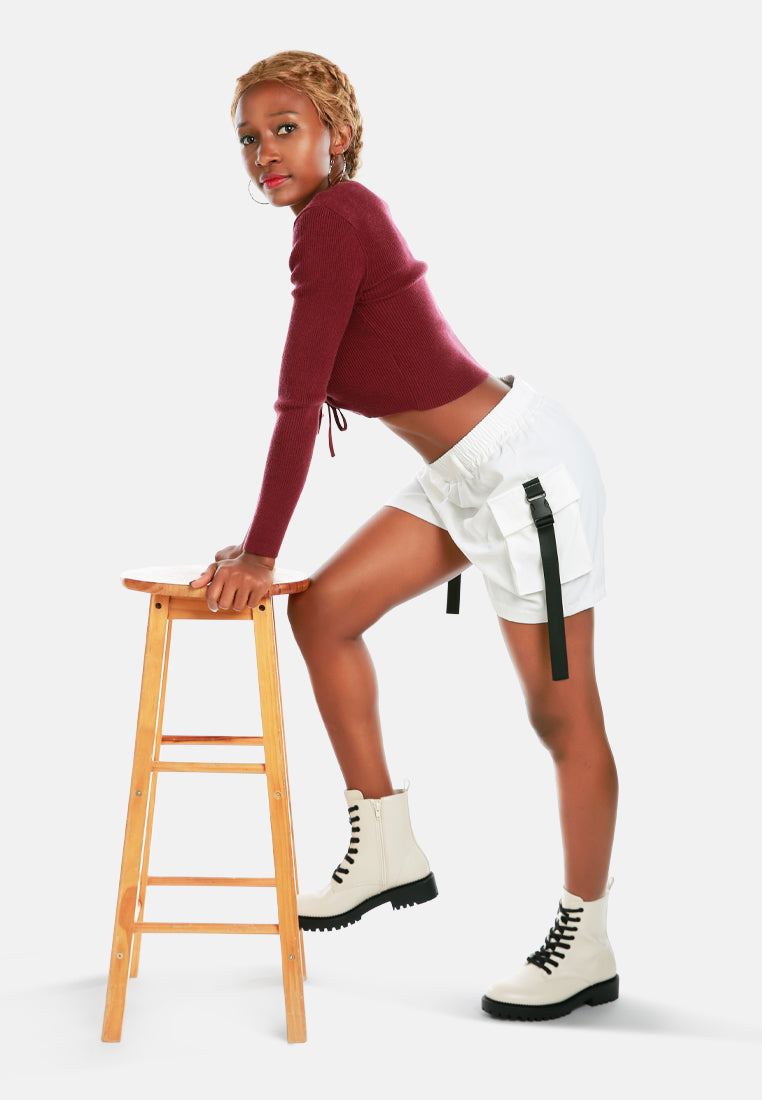 Cargo High Waisted Shorts from London Rag International