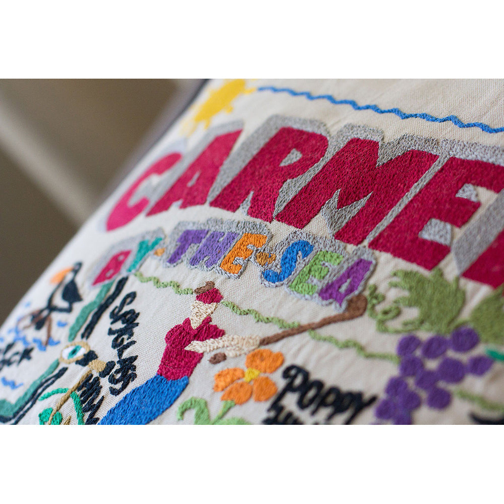 Carmel Hand-Embroidered Pillow from Quirks!