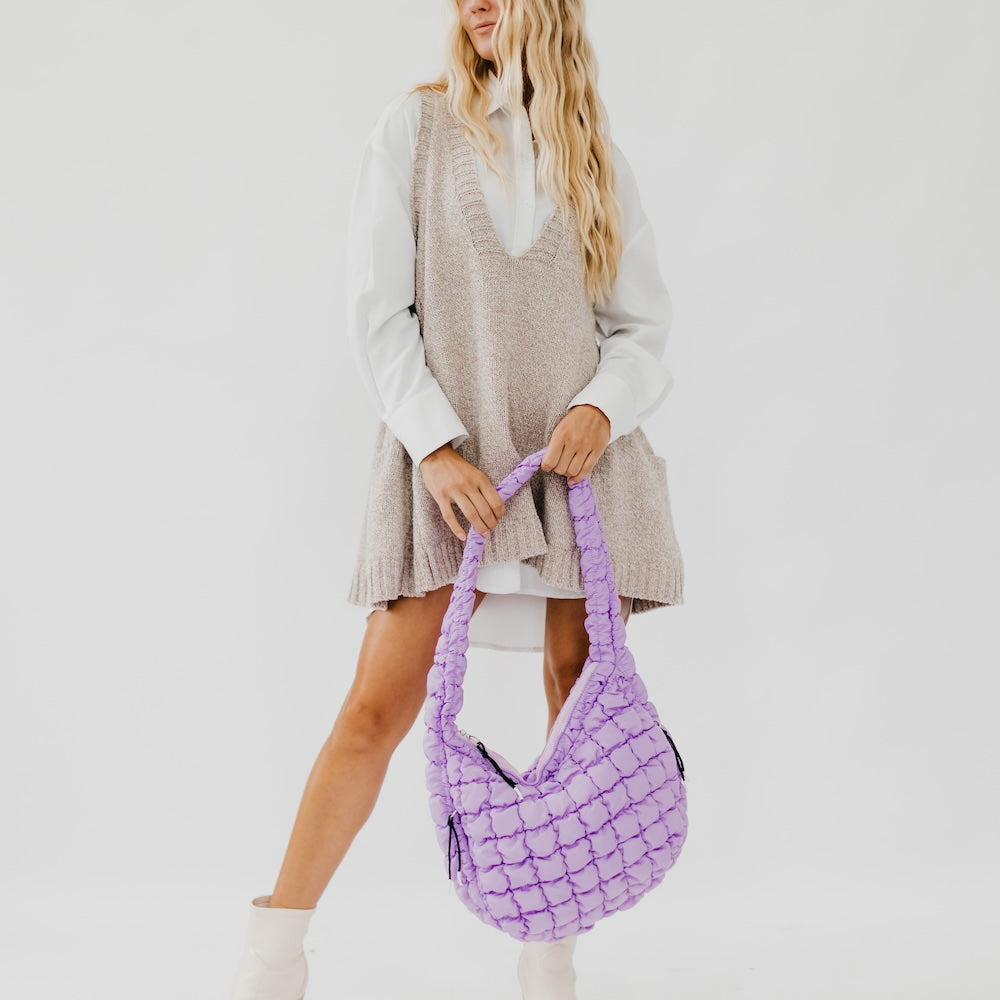 Carmen Quilted Hobo Tote Bag from Pretty Simple