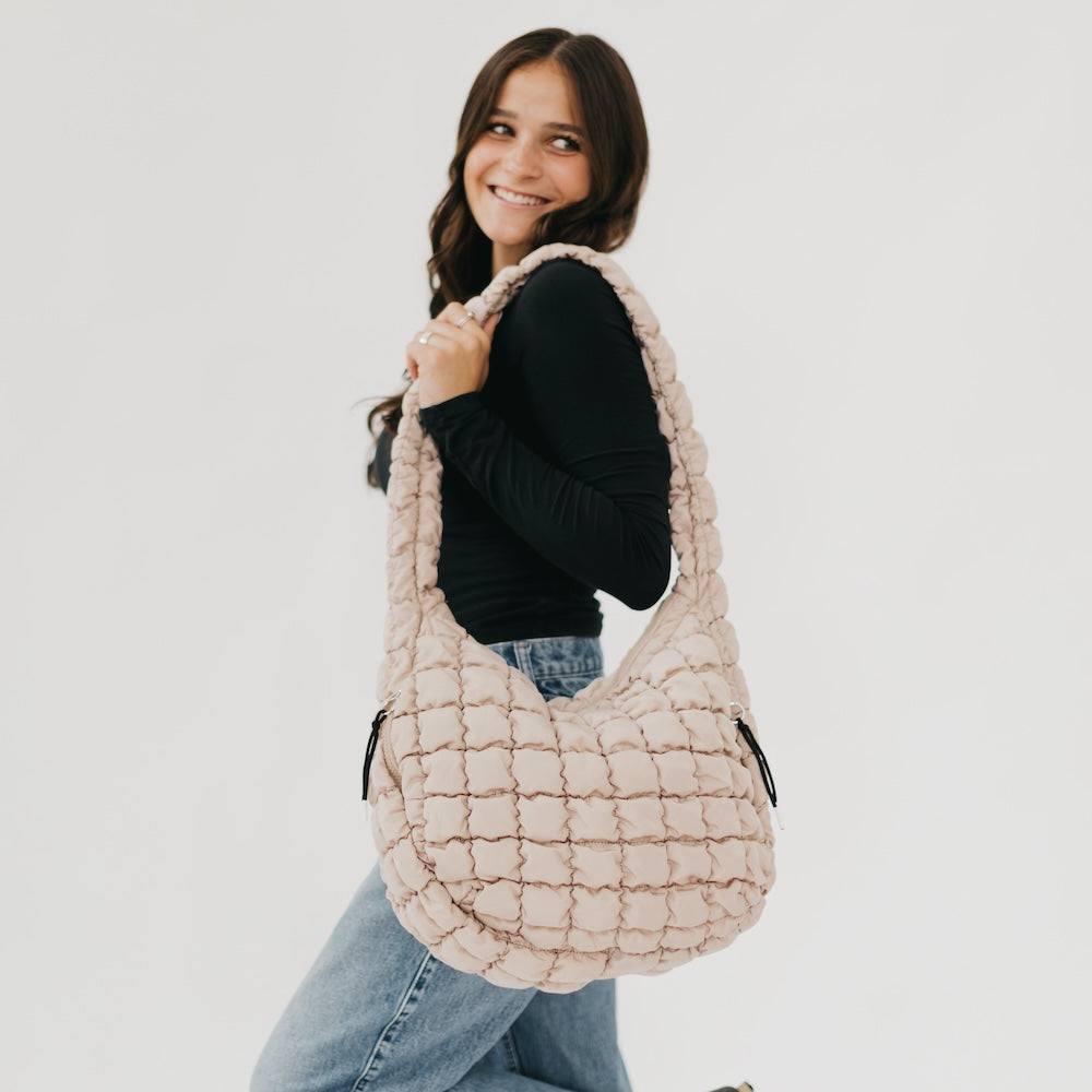 Carmen Quilted Hobo Tote Bag from Pretty Simple