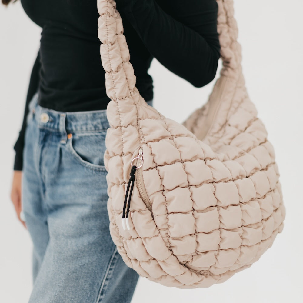 Carmen Quilted Hobo Tote Bag from Pretty Simple
