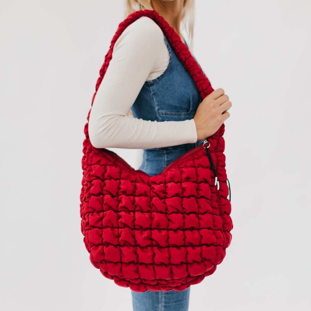 Carmen Quilted Hobo Tote Bag from Pretty Simple