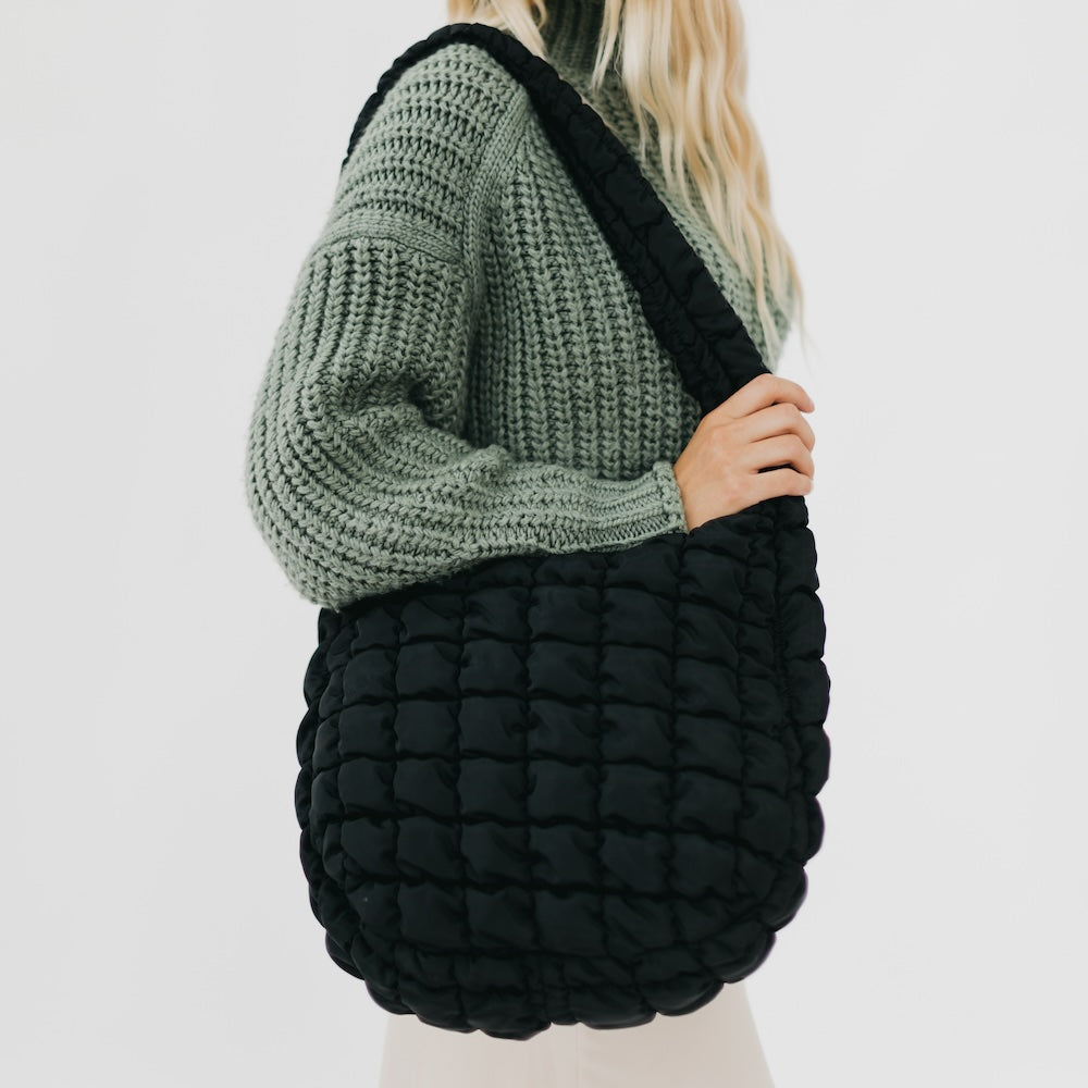 Carmen Quilted Hobo Tote Bag from Pretty Simple