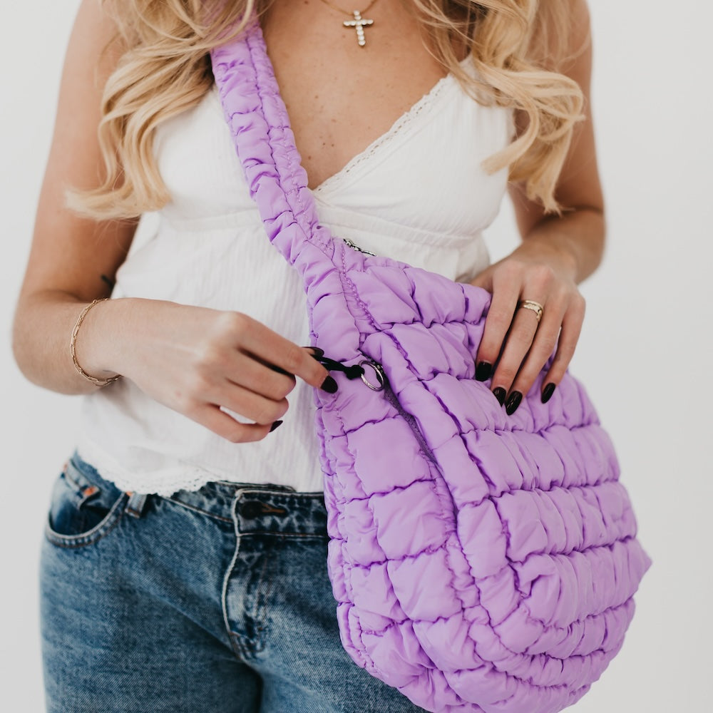 Carmen Quilted Hobo Tote Bag from Pretty Simple
