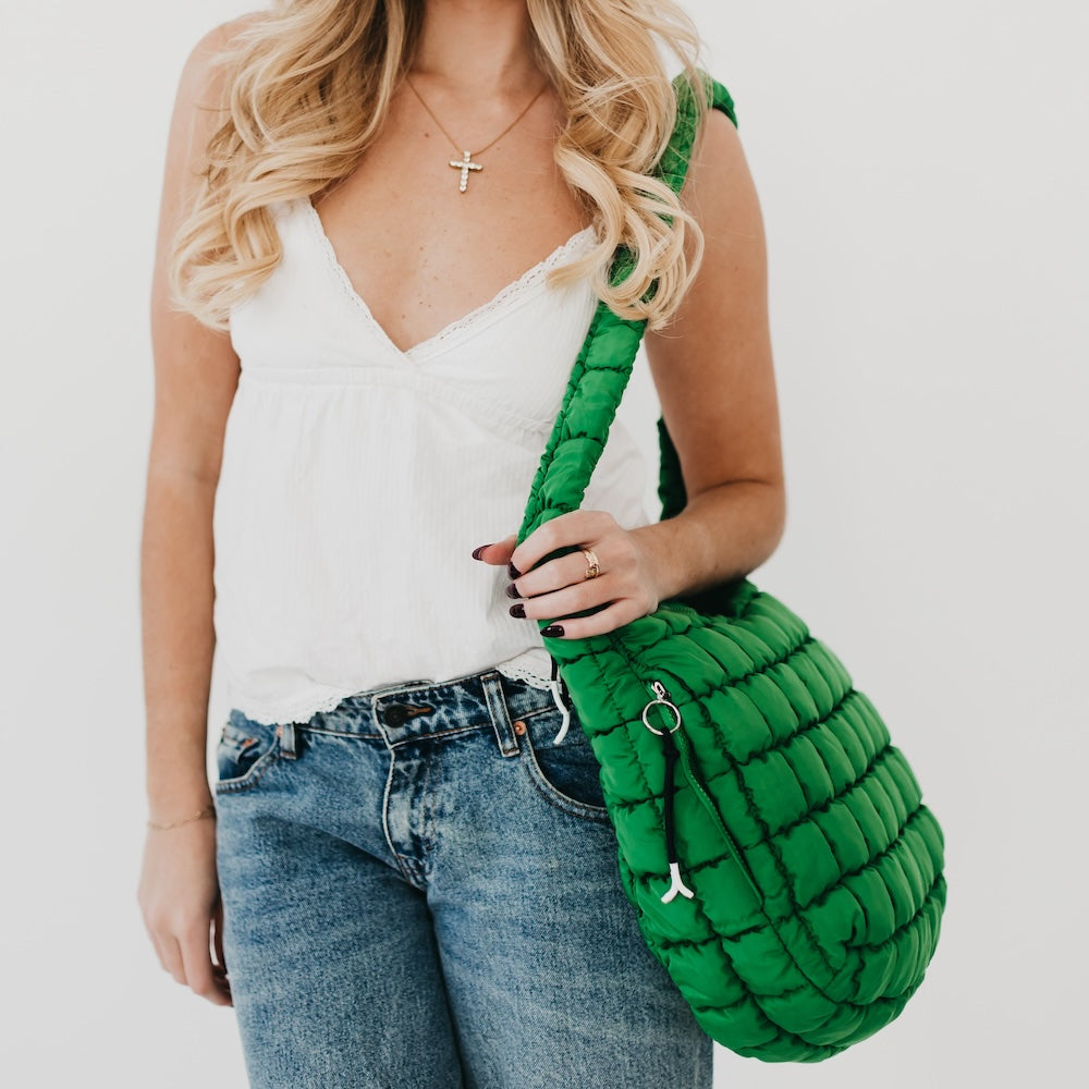 Carmen Quilted Hobo Tote Bag from Pretty Simple