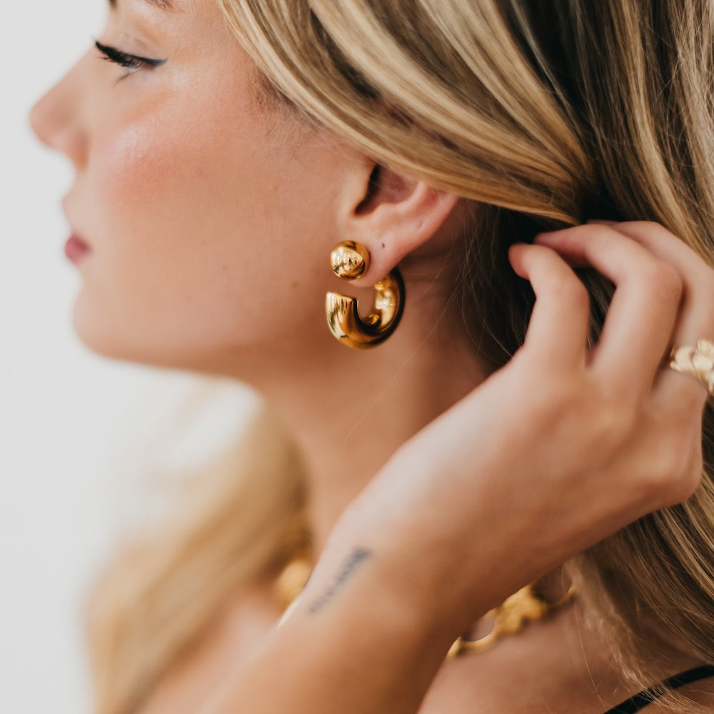 Caroline Hoop Earrings - WATERPROOF from Pretty Simple