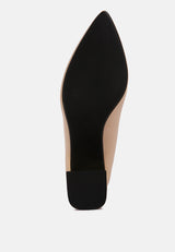 Casey Metallic Detail Block Heel Pumps from London Rag International