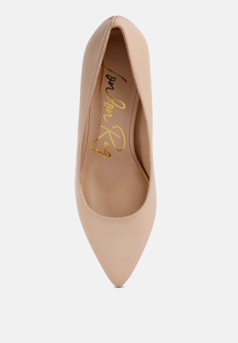 Casey Metallic Detail Block Heel Pumps from London Rag International