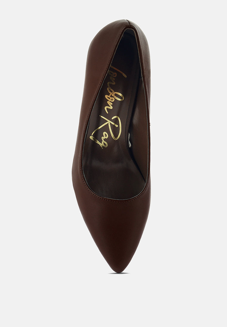 Casey Metallic Detail Block Heel Pumps from London Rag International