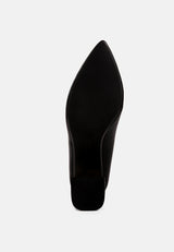 Casey Metallic Detail Block Heel Pumps from London Rag International