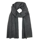 Charcoal Handloom  Cashmere Scarf from SLATE + SALT