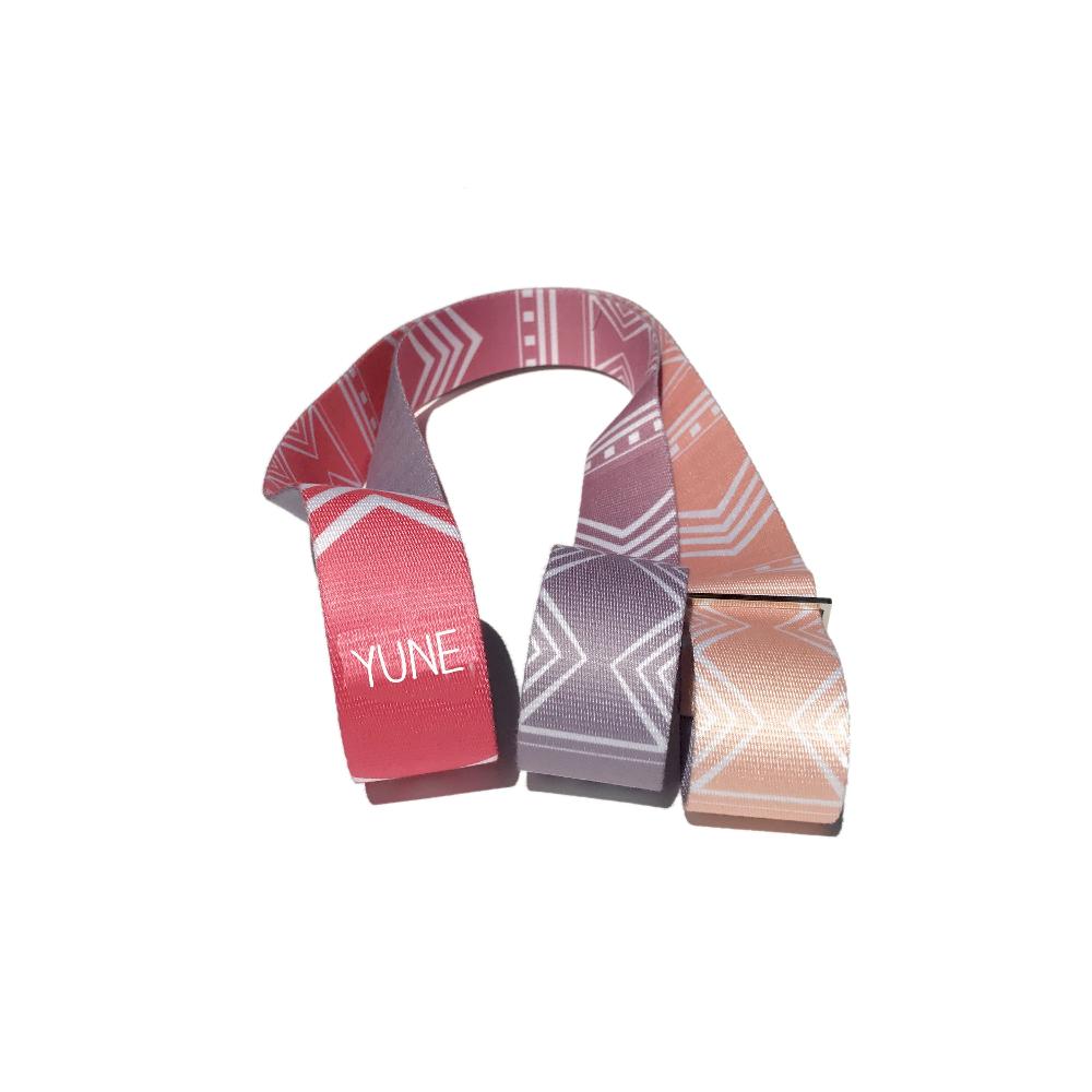 Cassady Yoga Strap – Pink Stretching Strap w/ Metal Buckles  from Yune Yoga