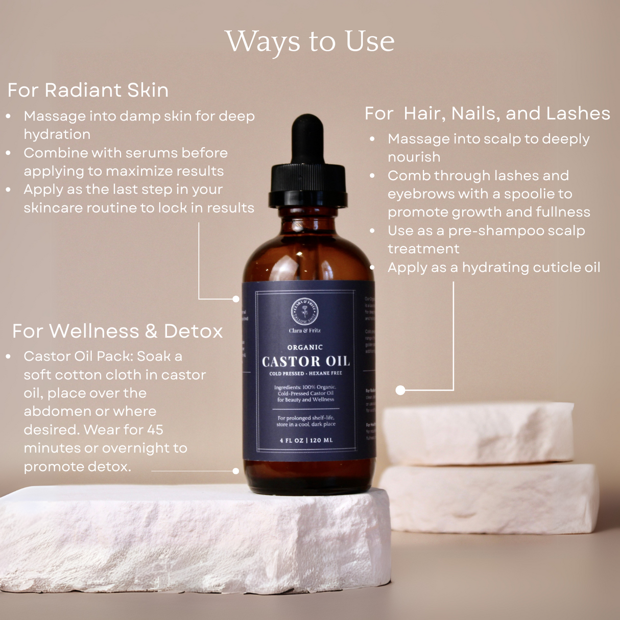 Organic Castor Oil from Clara & Fritz Tallow Shop