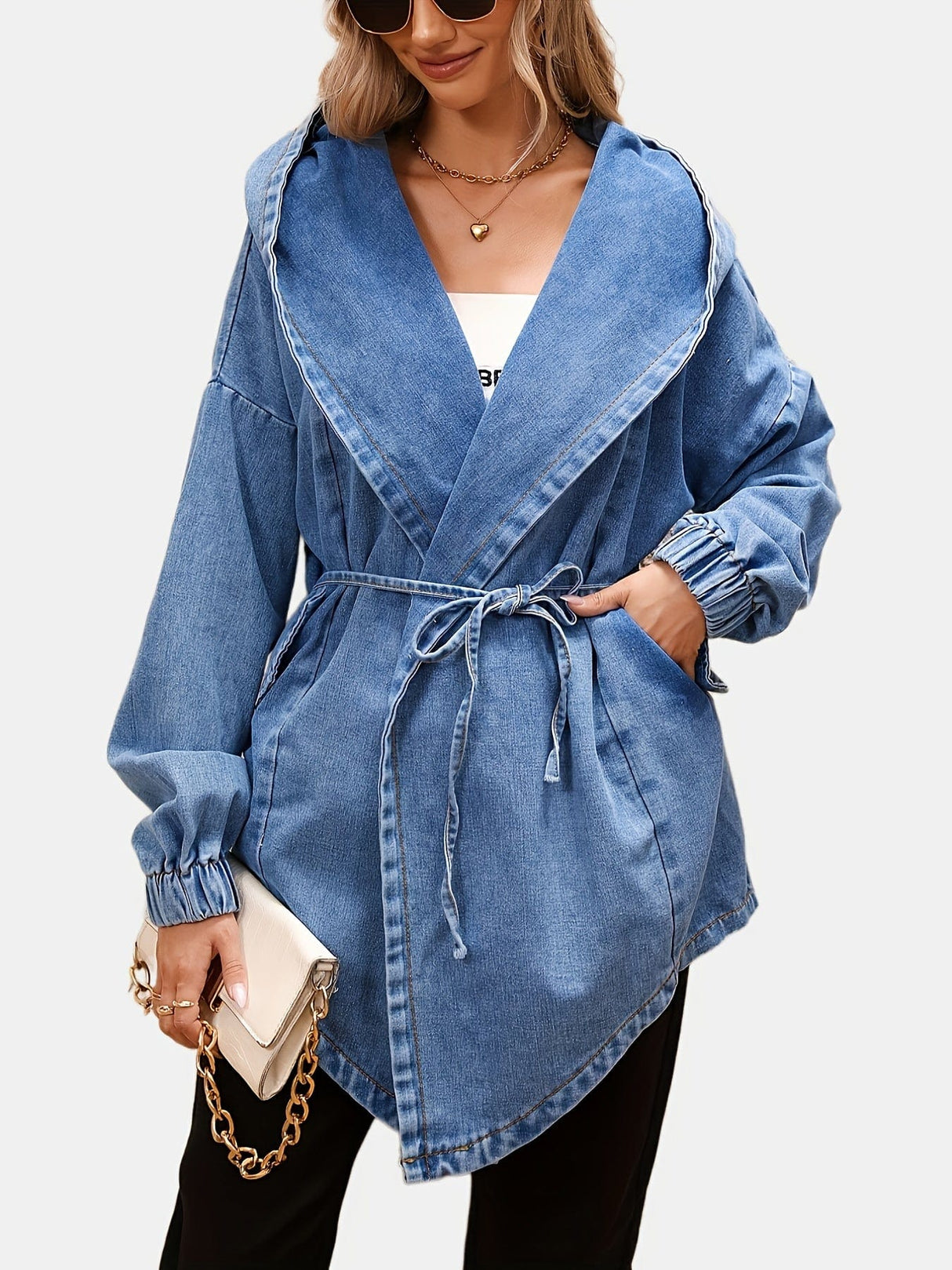 Asymmetrical Denim Jacket from MsDressly