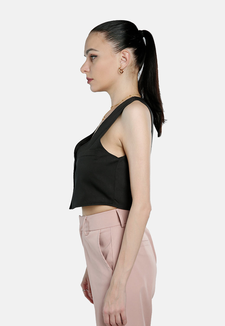 Casual Button Down Vest from London Rag International