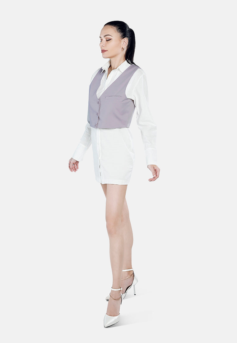 Casual Button Down Vest from London Rag International