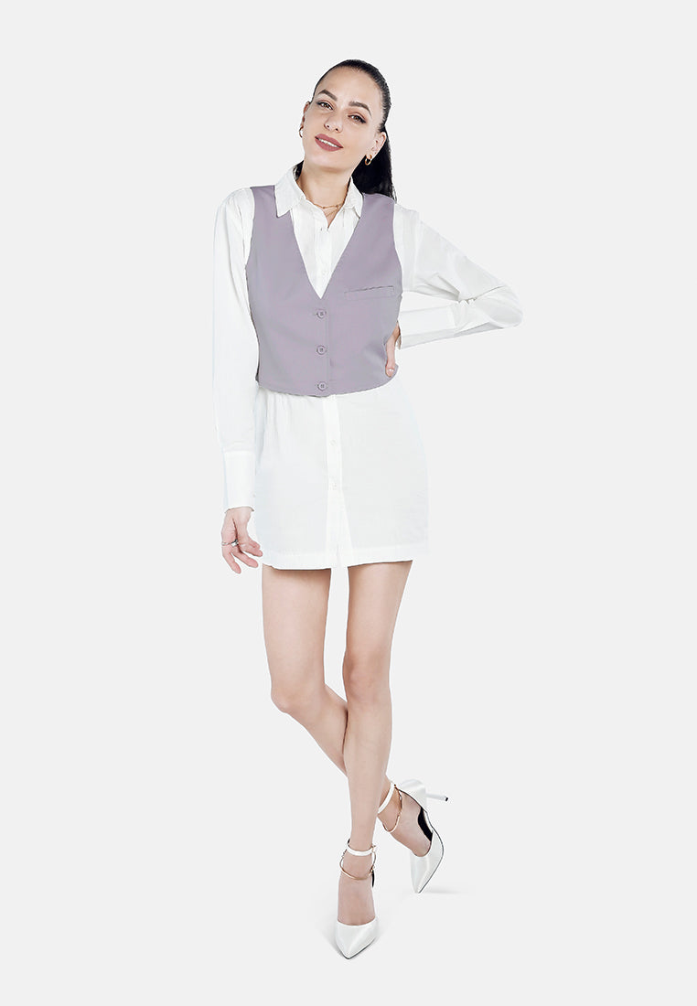 Casual Button Down Vest from London Rag International