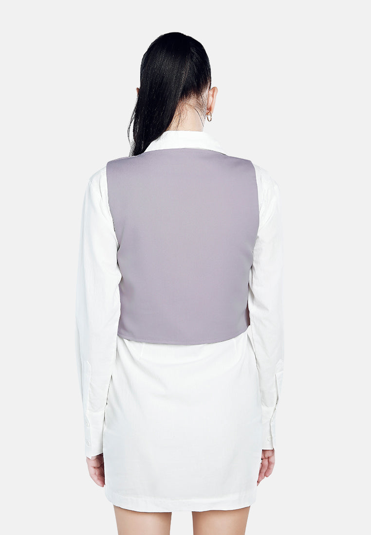 Casual Button Down Vest from London Rag International