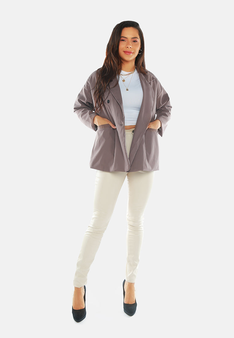 Casual Oversized Double Breasted Jacket from London Rag International