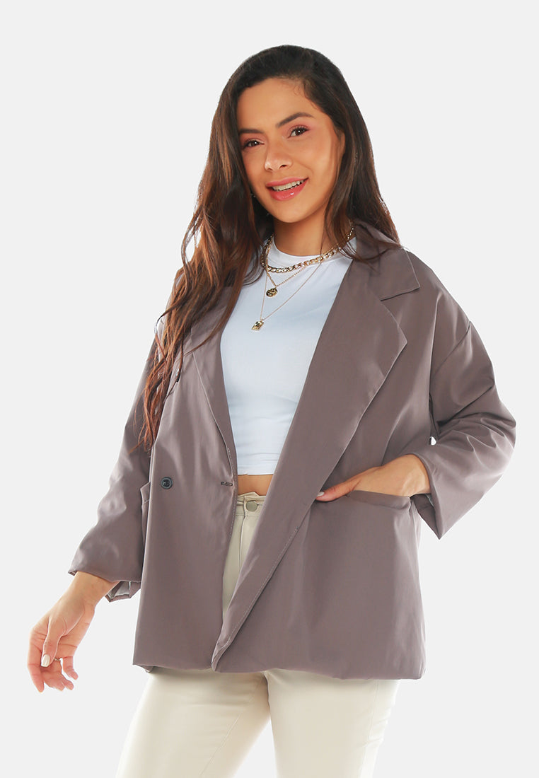 Casual Oversized Double Breasted Jacket from London Rag International