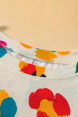 Apricot Leopard Drop Shoulder Oversize Tee from MsDressly