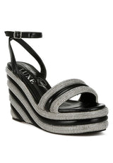 My Bliss Rhinestone Studded Wedge Sandals from My Pampered Life Seattle