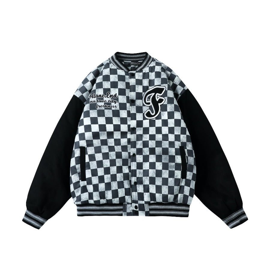 Checkered Winter Bomber Jacket from Niepce Inc