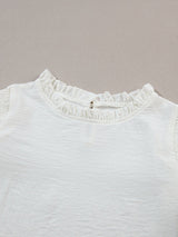 Alluring White Ruffle Blouse from MsDressly