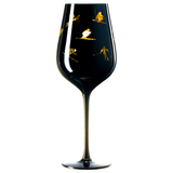 Crystal Stemmed Skiing, Apres Ski Skiier Wine Glasses Goblets - 1 Glass - 14oz from The Wine Savant
