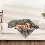 PupProtector™ Summer Short Fur Waterproof Throw Blanket - Charcoal Grey from Paw.com