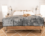 PupProtector™ Summer Short Fur Waterproof Throw Blanket - Charcoal Grey from Paw.com