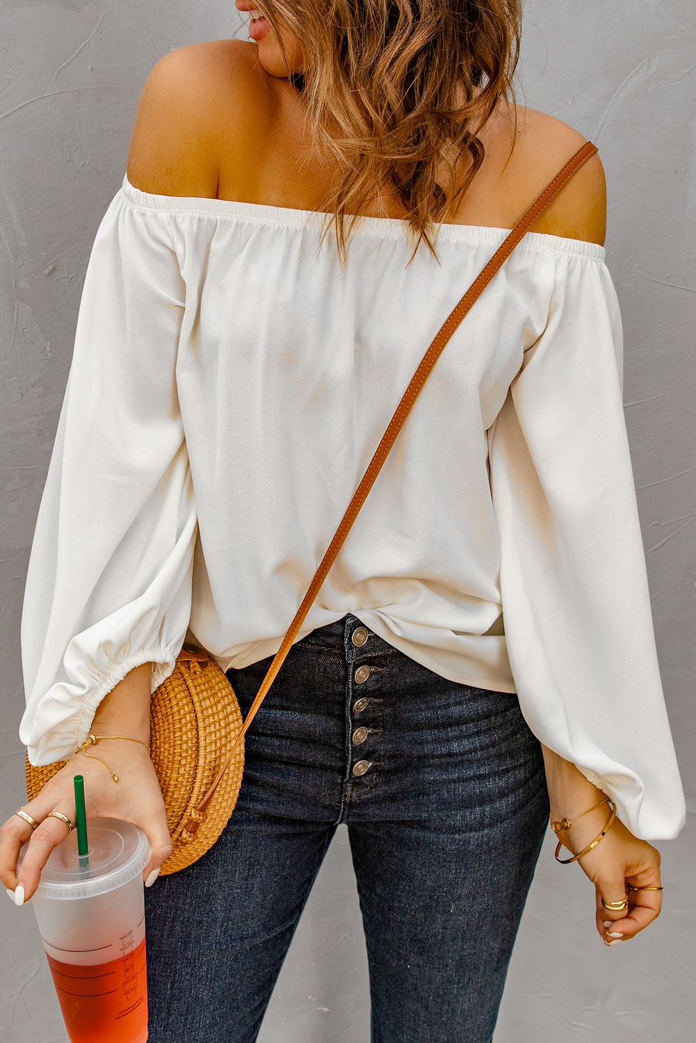 All-Occasion White Off-Shoulder Top from MsDressly