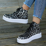 PU Leather Leopard Platform Sneakers from My Pampered Life Seattle