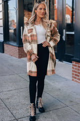 Casual Loose Fit Plaid Shirt Coat from MsDressly